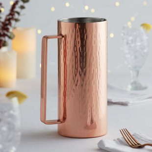 GET MM-160-WCPR/SS 51 oz. Hammered Double Wall Copper Pitcher GET MM-160-WCPR/SS 51 oz. Hammered Double Wall Copper Pitcher