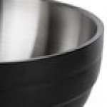 Vollrath 4659060 Double Wall Round Beehive 1.7 Qt. Serving Bowl - Black Black