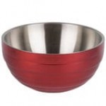 Vollrath 4659060 Double Wall Round Beehive 1.7 Qt. Serving Bowl - Black Black
