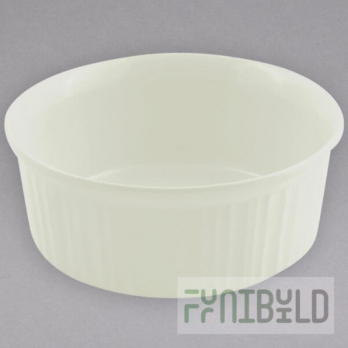 Bon Chef 5053 1.5 Qt. Ivory Sandstone Finish Cast Aluminum Casserole Dish
