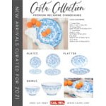 Cal-Mil Costa 8 oz. Blue and White Painted Melamine Bowl Cal-Mil Costa 8 oz. Blue and White Painted Melamine Bowl