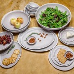 GET P-100-DVG Pottery Market 1 Qt. Glazed Gray Melamine Serving Bowl with White Trim - 12/Case GET P-100-DVG Pottery Market 1 Qt. Glazed Gray Melamine Serving Bowl with White Trim - 12/Case