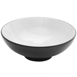 American Metalcraft 32 oz. Black and White Melamine Noodle Bowl