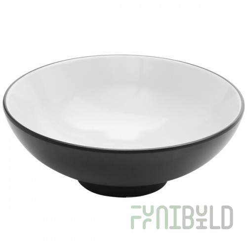 American Metalcraft 32 oz. Black and White Melamine Noodle Bowl