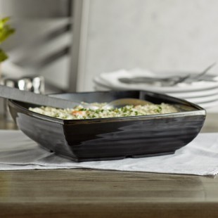 GET ML-68-BK Milano Black 3 Qt. Square Serving Bowl - 6/Case GET ML-68-BK Milano Black 3 Qt. Square Serving Bowl - 6/Case