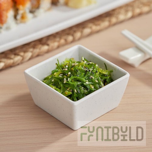 Acopa Biru 5 oz. Square Melamine Bowl - 12/Case