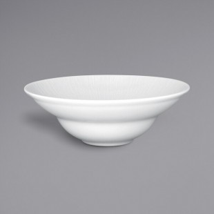 RAK Porcelain Soul 10.8 oz. Bright White Embossed Wide Rim Extra Deep Round Porcelain Plate - 6/Case RAK Porcelain Soul 10.8 oz. Bright White Embossed Wide Rim Extra Deep Round Porcelain Plate - 6/Case