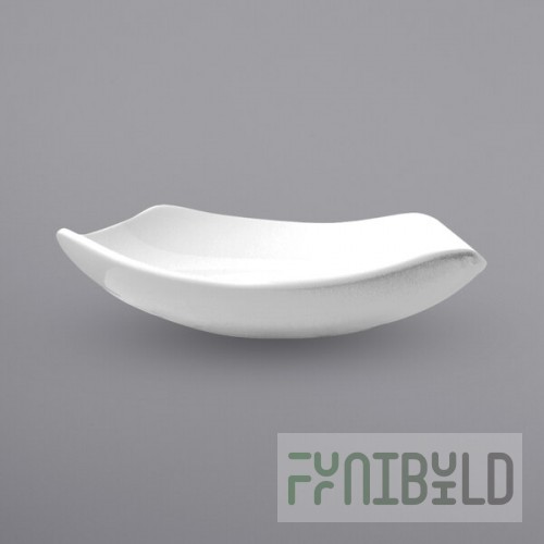 International Tableware Quad 16 oz. Square European White Flared Rim Porcelain Soup Plate - 24/Case