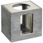 Cal-Mil 3822-13-83 Ashwood Gray Oak Wood Riser with Melamine Marble Tray - 15