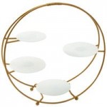 American Metalcraft SRS3 3 Tier Silver Oval Stand with Frosted Glass Plates American Metalcraft SRS3 3 Tier Silver Oval Stand with Frosted Glass Plates