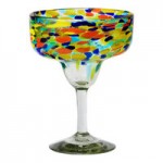 10 Strawberry Street Carnival Multicolored 16 oz. Stemless Wine Glass - 6/Case