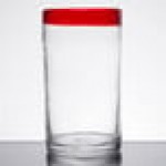 Libbey 92303R Aruba 16 oz. Customizable Cooler Glass with Red Rim - 12/Case