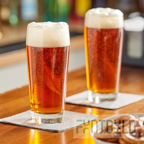 Libbey 14816HT 16 oz. Customizable Rim Tempered Pub Glass - 12/Case