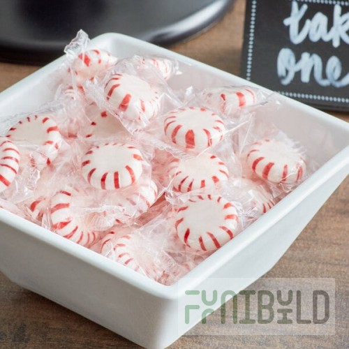 Peppermint Starlite Mints Individually Wrapped 3 lb. Bag - 8/Case