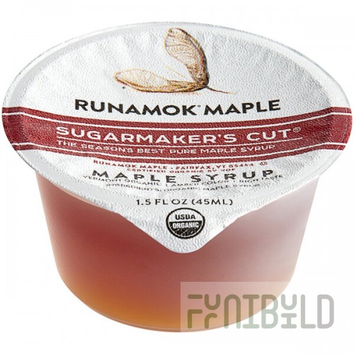 Runamok Sugarmaker's Cut Grade A Amber Pure Maple Syrup Single-Serve Cup 1.5 fl. oz. - 100/Case