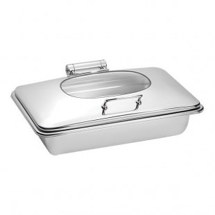 Eastern Tabletop Park Avenue 8 Qt. Induction Chafer with Glass Cover 3915G