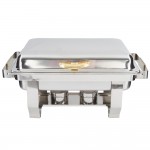 Acopa Supreme 9 Qt. Full Size Hinged Top Gold Accent Chafer Acopa Supreme 9 Qt. Full Size Hinged Top Gold Accent Chafer