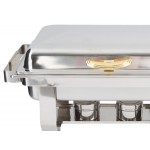 Acopa Supreme 9 Qt. Full Size Hinged Top Gold Accent Chafer Acopa Supreme 9 Qt. Full Size Hinged Top Gold Accent Chafer
