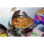 Acopa Supreme 9 Qt. Full Size Hinged Top Gold Accent Chafer Acopa Supreme 9 Qt. Full Size Hinged Top Gold Accent Chafer