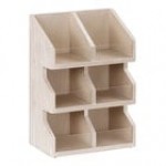 Cal-Mil Newport 3-Tier 6-Section White-Washed Pine Wood Condiment Organizer - 11 Cal-Mil Newport 3-Tier 6-Section White-Washed Pine Wood Condiment Organizer - 11