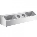 ServSense Small Stainless Steel Hotel Pan Organizer for 1/3 and 1/6 Size Pans