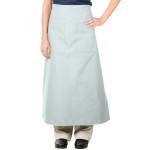 Intedge Sea Green Poly-Cotton Bistro Apron with 2 Pockets - 38