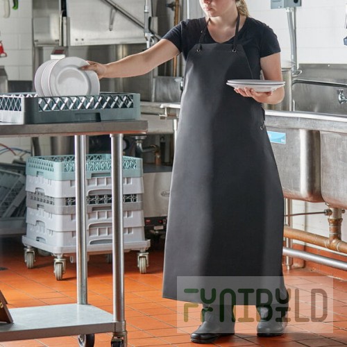 San Jamar 615NBA-BK Black 25 Mil Adjustable Neo-Flex Dishwasher Apron - 43