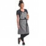 Mercer Culinary M63205GRY Metro Edge Odin Gray Chambray Bib Apron with Adjustable Neck, Black Webbing, and 1 Pocket - 32 Mercer Culinary M63205GRY Metro Edge Odin Gray Chambray Bib Apron with Adjustable Neck, Black Webbing, and 1 Pocket - 32
