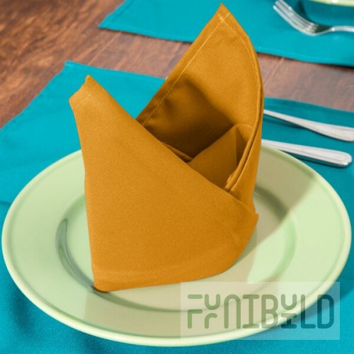 Intedge Gold 65/35 Polycotton Blend Cloth Napkins, 20