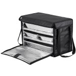 American Metalcraft BLDB2216 Deluxe Black Polyester Insulated Delivery Bag / Pan Carrier, 23