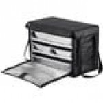 American Metalcraft BLDB2216 Deluxe Black Polyester Insulated Delivery Bag / Pan Carrier, 23