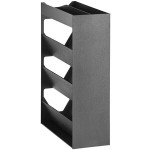 ServSense Black 5-Section Countertop Lid / Straw Organizer - 6 1/2 ServSense Black 5-Section Countertop Lid / Straw Organizer - 6 1/2