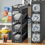 ServSense Black 5-Section Countertop Lid / Straw Organizer - 6 1/2 ServSense Black 5-Section Countertop Lid / Straw Organizer - 6 1/2