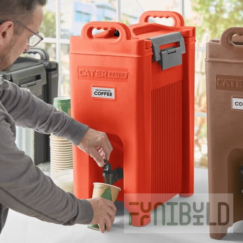 CaterGator 5 Gallon Red Insulated Beverage Dispenser