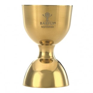 Barfly® M37098GD 25 mL & 50 mL (0.85 oz. & 1.7 oz.) Gold-Plated Heavy-Duty Straight Rim Bell Jigger Barfly® M37098GD 25 mL & 50 mL (0.85 oz. & 1.7 oz.) Gold-Plated Heavy-Duty Straight Rim Bell Jigger