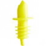 Choice Neon Yellow Free Flow Liquor Pourer - 12/Pack Choice Neon Yellow Free Flow Liquor Pourer - 12/Pack