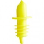 Choice Neon Yellow Free Flow Liquor Pourer - 12/Pack Choice Neon Yellow Free Flow Liquor Pourer - 12/Pack