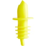 Choice Neon Yellow Free Flow Liquor Pourer - 12/Pack Choice Neon Yellow Free Flow Liquor Pourer - 12/Pack