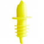 Choice Neon Yellow Free Flow Liquor Pourer - 12/Pack Choice Neon Yellow Free Flow Liquor Pourer - 12/Pack