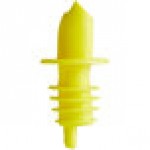 Choice Neon Yellow Free Flow Liquor Pourer - 12/Pack Choice Neon Yellow Free Flow Liquor Pourer - 12/Pack