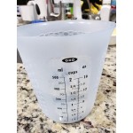 OXO 11166400 Good Grips 1 Quart (4 Cups) Squeeze & Pour Translucent Silicone Measuring Cup