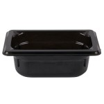 Vollrath 8092420 Super Pan® 1/9 Size Black Polycarbonate Food Pan - 2 1/2