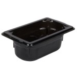Vollrath 8092420 Super Pan® 1/9 Size Black Polycarbonate Food Pan - 2 1/2