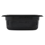 Vollrath 8092420 Super Pan® 1/9 Size Black Polycarbonate Food Pan - 2 1/2
