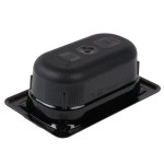 Vollrath 8092420 Super Pan® 1/9 Size Black Polycarbonate Food Pan - 2 1/2
