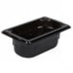 Vollrath 8092420 Super Pan® 1/9 Size Black Polycarbonate Food Pan - 2 1/2