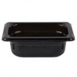 Vollrath 8092420 Super Pan® 1/9 Size Black Polycarbonate Food Pan - 2 1/2