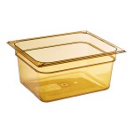 Carlisle 10422B13 StorPlus 1/2 Size Amber High Heat Plastic Food Pan - 6 Carlisle 10422B13 StorPlus 1/2 Size Amber High Heat Plastic Food Pan - 6