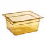Carlisle 10422B13 StorPlus 1/2 Size Amber High Heat Plastic Food Pan - 6 Carlisle 10422B13 StorPlus 1/2 Size Amber High Heat Plastic Food Pan - 6