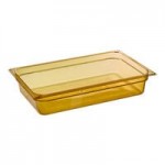 Carlisle 10422B13 StorPlus 1/2 Size Amber High Heat Plastic Food Pan - 6 Carlisle 10422B13 StorPlus 1/2 Size Amber High Heat Plastic Food Pan - 6